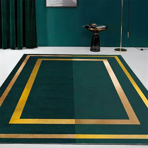 Vista 22 de Alfombra de área estampada azul, retro, envejecida, antideslizante, para interiores, sala de estar, lavable a máquina, transpirable para sala