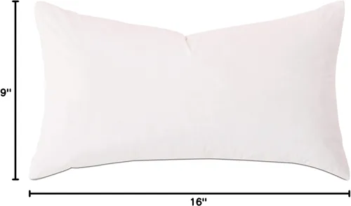 Vista 8 de Relleno de almohada rectangular hipoalergénico de lujo de 9 x 16 pulgadas, mezcla de poliéster de 50/50 pulgadas, 100% algodón de Ámbrica, nunca