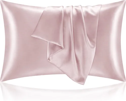 Vista 30 de BEDELITE Funda de almohada de satén para cabello y piel, súper suave y refrescante similar a las fundas de almohada de seda, paquete de 2 con cierre