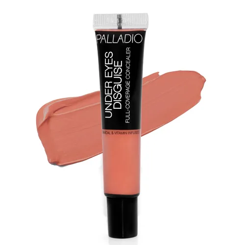 Vista 9 de Palladio Corrector de cobertura completa – Fórmula cremosa para rostro y debajo de los ojos, disfraza ojeras, manchas, líneas finas, unifica el tono