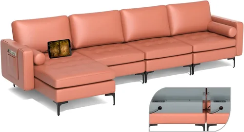 Vista 25 de Giantex Sofá individual, silla decorativa, sillón con cojín cómodo, bolsillos para revistas, sala de estar, silla de ocio tapizada para dormitorio