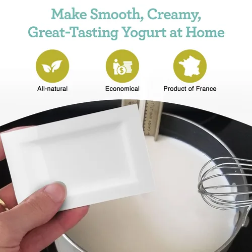 Vista 3 de Euro Cuisine RI1020 Iniciador de Cultivo de Yogur Totalmente Natural – Perfecto para Sin Lácteos, Leche Entera, Yogur Proteico – Bolsas de Yogur