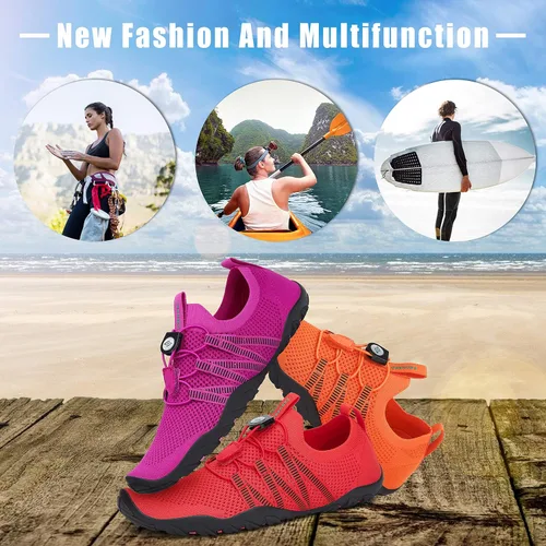 Vista 7 de Kararao Mens Womens Water Shoes Quick Dry Swim Shoes Beach Shoes Pool Surfing Aqua Sports