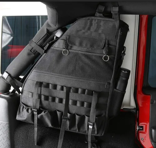 Vista 3 de Hooke Road Bolsas de almacenamiento con barra antivuelco, organizador para Jeep Wrangler TJ & JK y JL Unlimited 1997-2026 de 4 puertas, par