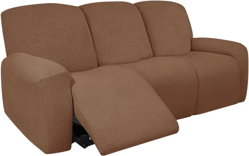 Vista 16 de vctops Fundas elásticas resistentes al agua, para sofá reclinable, suaves y lisas, con correa elástica antideslizante, protector de muebles