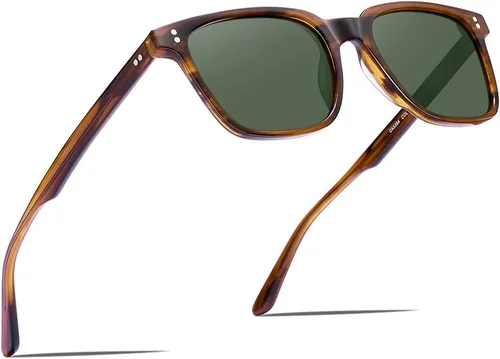 Vista 16 de CARFIA Gafas de sol polarizadas para hombre con protección UV400 Cool Man 1. Marco Tortuga Lente Gris