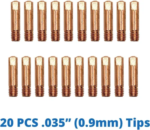 Vista 6 de Puntas de boquilla Allyearauto Flux Core de 0.035 pulgadas, compatibles con Lincoln y más Compatible con Lincoln Magnum 100L, Weld-Pak