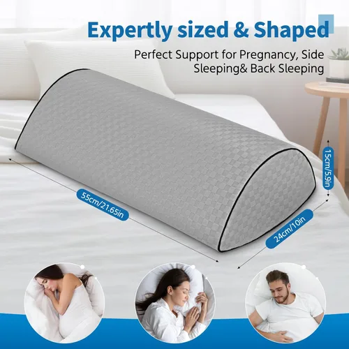 Vista 2 de Almohada de rodilla para dormir de espalda y almohada ergonómica de espuma viscoelástica para aliviar el dolor de cadera, almohada de piernas