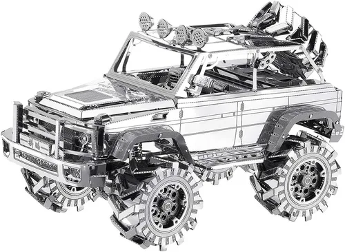 Vista 8 de Piececool Rompecabezas de metal 3D, kits de modelo de coche de fórmula plateada, kits de autos de modelo de metal 3D para construir para adultos