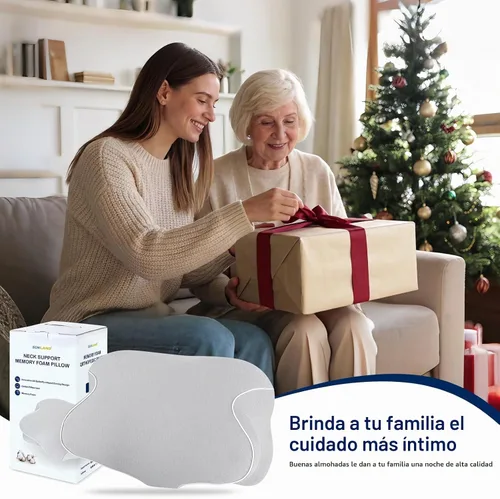 Vista 8 de SINLAND - Almohada cervical para el cuello, almohada de espuma Gris