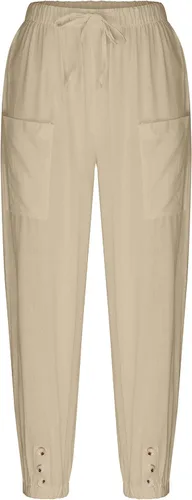 Vista 5 de Bozanly Pantalones capri holgados tipo harén para mujer, estilo casual, con bolsillos, para yoga y verano