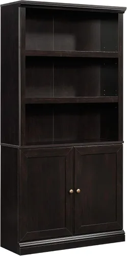 Vista 21 de Sauder Estantería de Almacenamiento Misceláneo con Puertas, Estantes Ajustables, Estantería de 5 Estantes - Acabado Castaño Tizado Chalked Chestnut