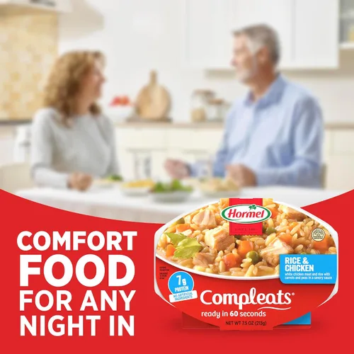 Vista 13 de HORMEL COMPLEATS Bandeja de microondas de arroz y pollo, 7.5 onzas (paquete de 7)