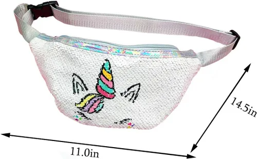 Vista 7 de Unicorn - Cinturón de lentejuelas con purpurina para mujer