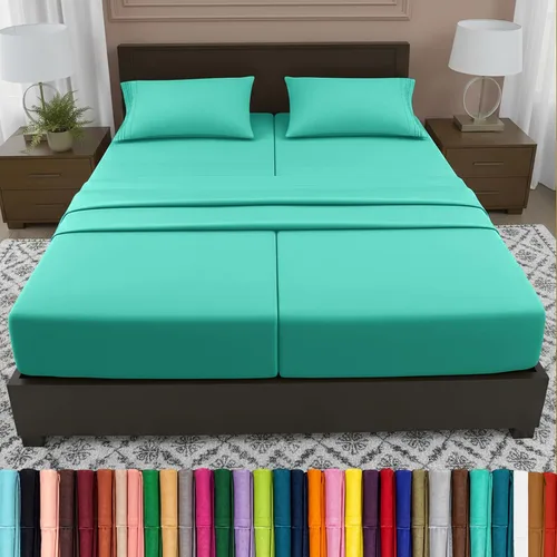 Vista 15 de Elegant Comfort - Juego de sábanas de lujo de 4 piezas - Ropa de cama de lujo de 1500 hilos, calidad de hotel prémium, microfibra, resistente a