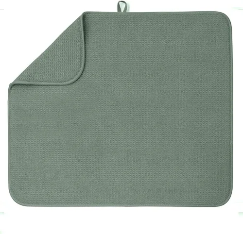 Vista 14 de Bellemain Tapete XXL para platos de 24 x 17 pulgadas (el tapete más grande) de microfibra, súper absorbente (gris)
