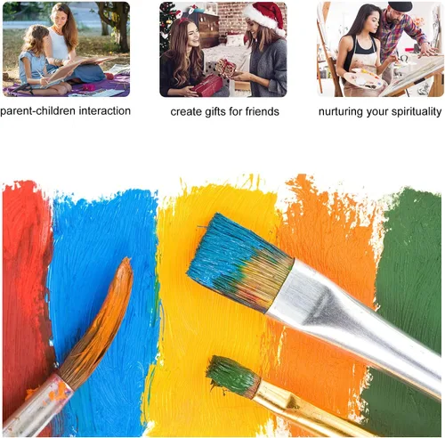 Vista 2 de Pintura por números, corona de flores en una puerta de cabaña, manualidades para adultos, kits de pintura por números, manualidades para decoración
