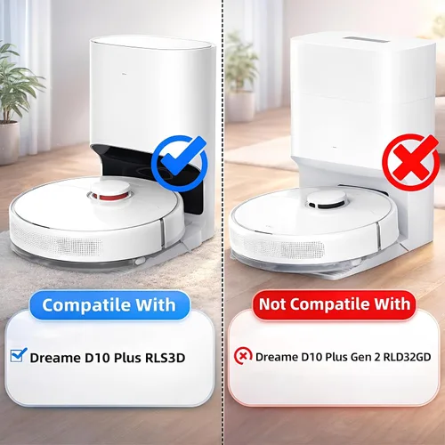 Vista 7 de Paquete de 10 bolsas de vacío D10 Plus de 4 litros compatibles con robot aspirador Dreame D10 Plus (RLS3D), 10 bolsas de vacío desechables