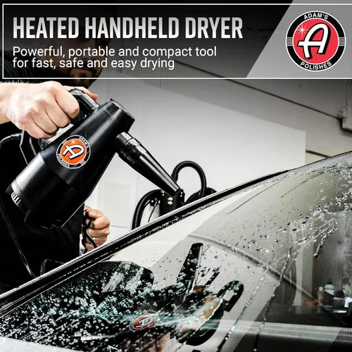 Vista 4 de Adam's Polishes Mini Cañón de Aire - Secador de Coche Portátil de Alta Potencia con Filtro Seco Antes de Limpiar el Coche, Detalles del Coche