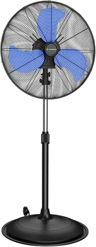 Vista 16 de Ventilador de pedestal oscilante de 18 pulgadas con control remoto, ventilador de pie de alta velocidad de 5000 CFM, motor de CC, 9 velocidades