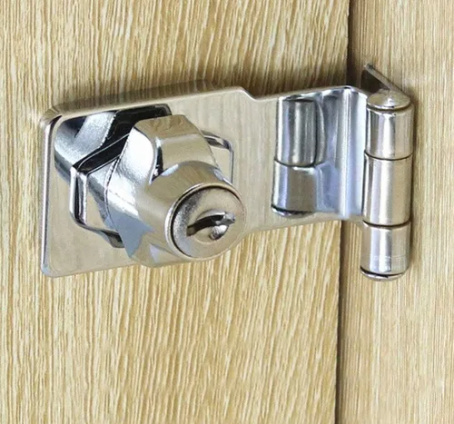 Vista 6 de Aleación de zinc 90 grados con llave de cerrojo de bloqueo de giro Perilla de bloqueo con llave para puertas Gabinete