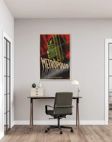 Vista 6 de Metropolis - Póster de película (estilo regular, cabeza de máquina) (tamaño: 24 x 36 pulgadas) (póster laminado y tiras)