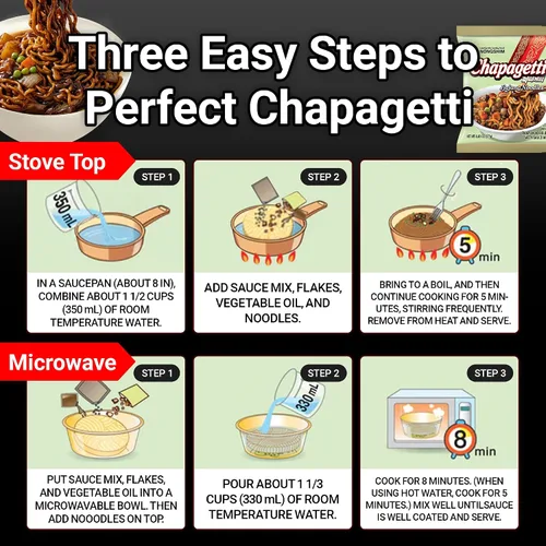 Vista 9 de Nongshim Ramen Fideos Ramen, Ramen instantáneo gourmet, fideos premium para microondas, Chapagetti, 4.5 onzas (paquete de 4)