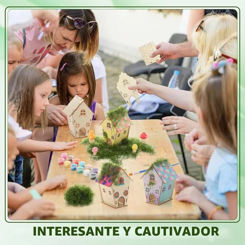 Vista 6 de DoubleFill Juego de 12 juegos de casa de hadas, manualidades para niños