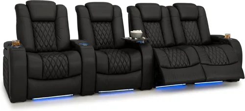 Vista 148 de Seatcraft Asiento de cine en casa Diamante Marrón Reclinable Individual