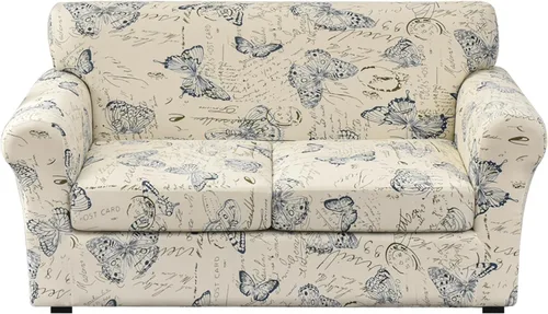 Vista 32 de HOTNIU 4 fundas elásticas para sofá (1 funda de sofá + 3 fundas de cojín), fundas de sofá antideslizantes, protector de muebles de sofá, ajuste