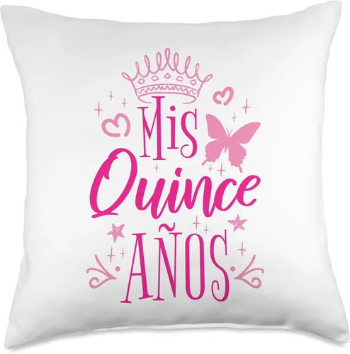 Vista 5 de 15 Birthday Quinceanera Gifts Sweet 15 Mexican Birthday Party Quinceanera Mis Quince Años - Almohada de 16 x 16 pulgadas, multicolor