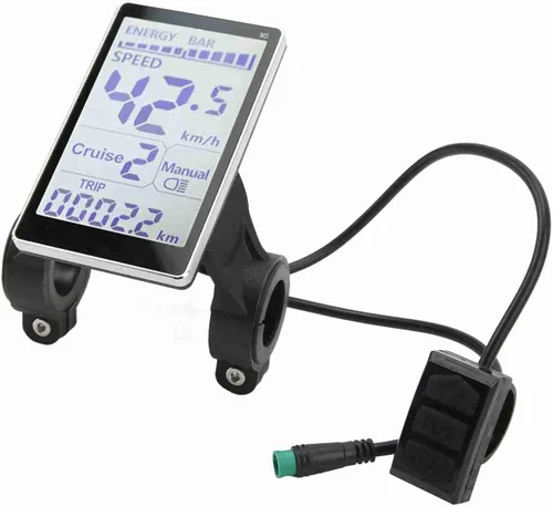 Vista 5 de Pantalla de panel LCD M5, pantalla LCD EBike, Medidor LCD de bicicleta eléctrica 5 pines 24V 36V 48V 60V Universal E Scooter M5 Pantalla de panel