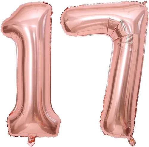 Vista 22 de Globos gigantes de número 10 de 40 pulgadas en oro rosa, 10 globos de oro rosa para cumpleaños, globos de 10 para décimo cumpleaños, aniversario