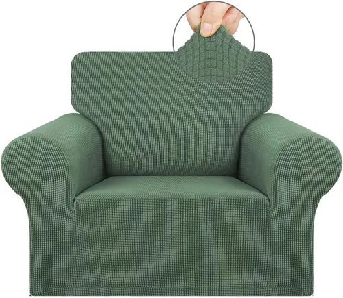 Vista 11 de KEKUOU Funda elástica para sofá biplaza, funda de sofá para sofá de 2 cojines (55-78 pulgadas), protector de muebles con parte inferior elástica