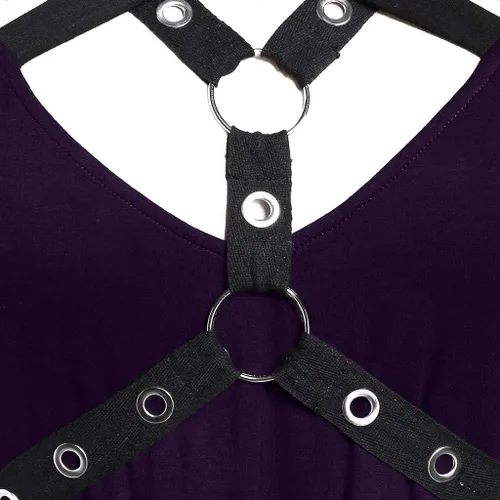 Vista 5 de ZEFOTIM Disfraz medieval para mujer, hombros descubiertos, mangas de murciélago, corsé con volantes, vestido de tubo gótico Cosplay L6242