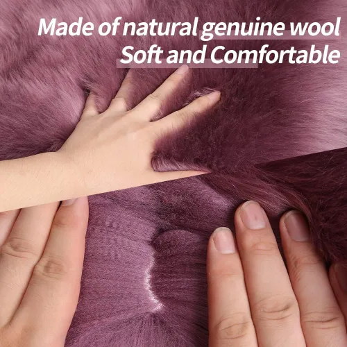 Vista 4 de IRIWOOL - Funda de reposabrazos de piel de oveja, cubierta de reposabrazos de auto, cojín suave de consola para coche, cubierta de consola central