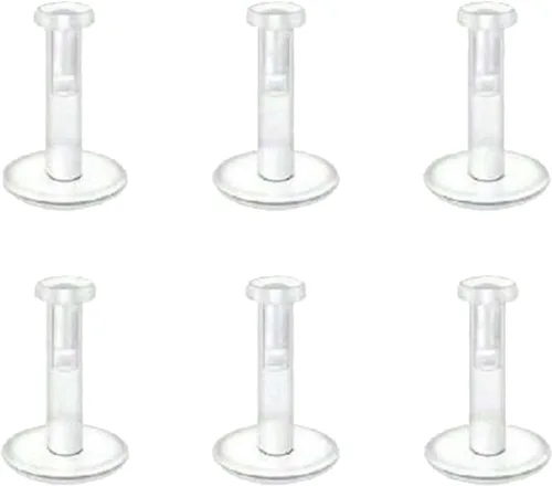 Vista 5 de Joyería de Piercing Transparente Retenedores de Piercing Transparentes Anillos de Nariz Anillo de Ombligo Anillo de Tabique Ceja Labio Cartílago