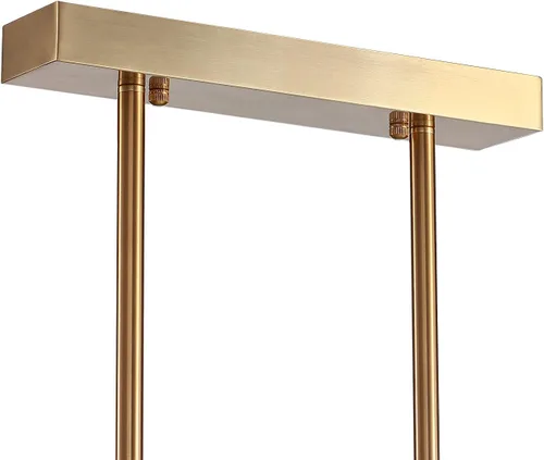 Vista 7 de Siljoy Moderno candelabro de cristal de burbujas dorado semi empotrado de cristal transparente para sala de estar, comedor, cocina, isla de longitud