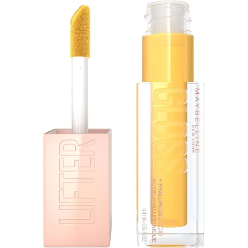 Vista 19 de Maybelline Lifter Gloss, Brillo de Labios Hidratante con Ácido Hialurónico, Alto Brillo para Labios Más Llenos, Perla, Perla Plateada Transparente