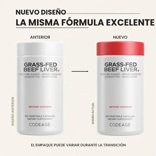 Vista 3 de Codeage Suplemento de hígado de carne alimentada con pasto, superalimento, liofilizado, sin desgrasar, desecado, glandulares de hígado de res