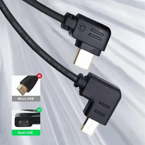 Vista 6 de Cable de control RSS, USB-C a Multi-USB Cable de control multicámara para DJI Ronin-SC para Sony A9, A7, A7S, A7S/A7R II, A7/A7R III 11.8 in (arriba)