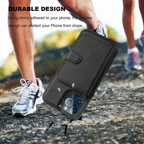 Vista 8 de Bocasal Funda tipo cartera para iPhone 13 Pro Max compatible con MagSafe magnético RFID bloqueo desmontable de piel sintética de alta calidad