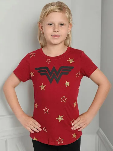 Vista 7 de DC Comics Camiseta Mujer Maravilla Logo & Estampado de Estrellas