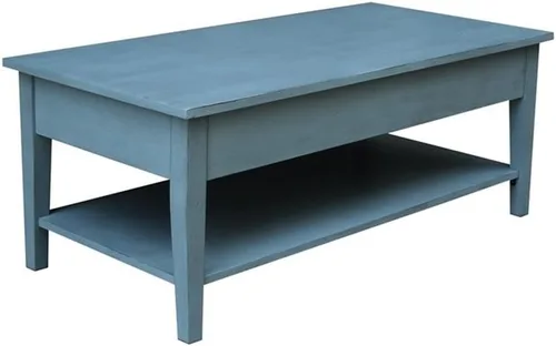 Vista 6 de IC INTERNATIONAL CONCEPTS Mesa de centro de madera azul Spencer