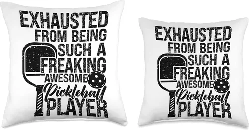 Vista 3 de Malpickleballtha Freaking Awesome Pickleball Player - Almohada para mujeres y hombres, 16 x 16 pulgadas, multicolor