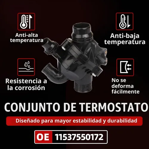 Vista 3 de MITZONE Conjunto de termostato de refrigerante del motor compatible con BMW E70 X5 E71 X6 3.0L reemplazar 11537550172