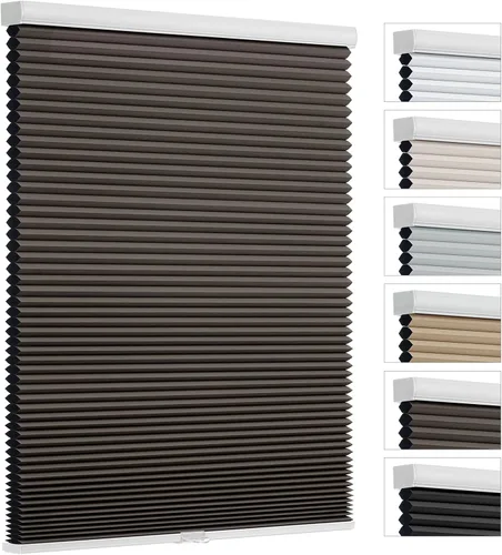 Vista 10 de Changshade - Persianas personalizadas de panal opacas sin cordones para ventanas interiores, persianas de panal para habitación con oscurecimiento