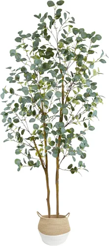 Vista 10 de Warmplants - Árbol de eucalipto artificial de 6 pies de alto con cesta