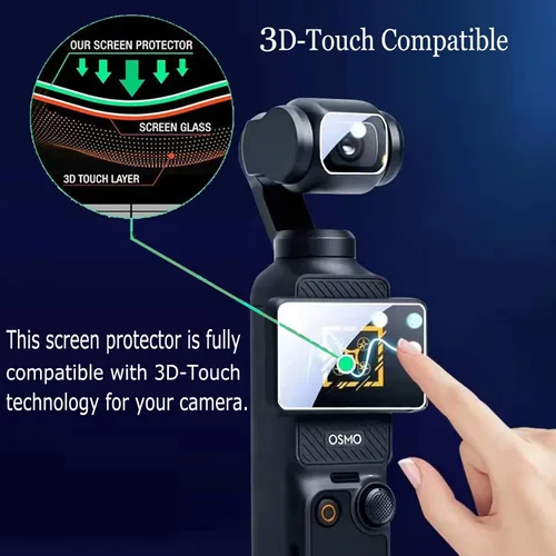 Vista 9 de Funda impermeable antigolpes para cámara, bolsa cruzada portátil dura compatible con DJI OSMO POCKET 3, 3 piezas LCD y 3 piezas de protector