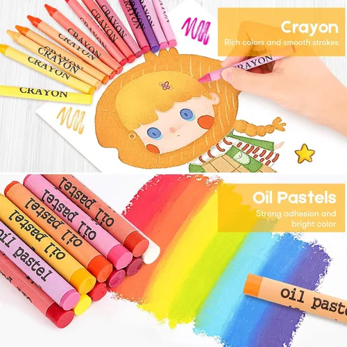 Vista 3 de iBayam Kit de arte, paquete de 251 suministros de arte, kits de dibujo, caja de regalo para artes y manualidades, caja de regalo para niños